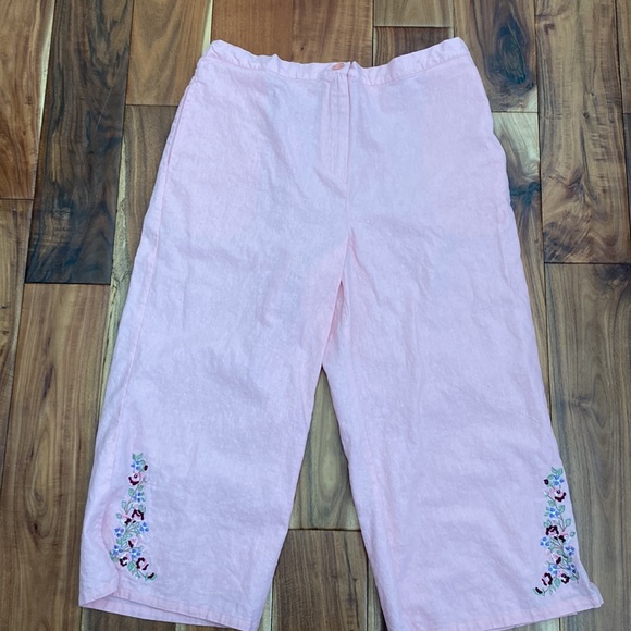 WOMANS JAY DAY CAPRI PINK EMBROIDERY OUTFIT SIZE XL - Picture 3 of 7